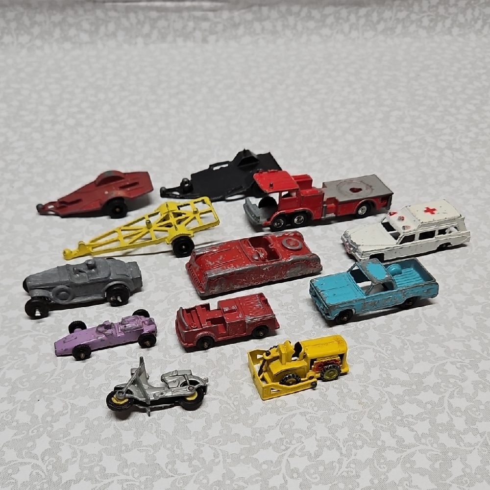 Midge Tootsietoy LineMar More Die-cast Metal Car Trailer Scooter Tractor Lot